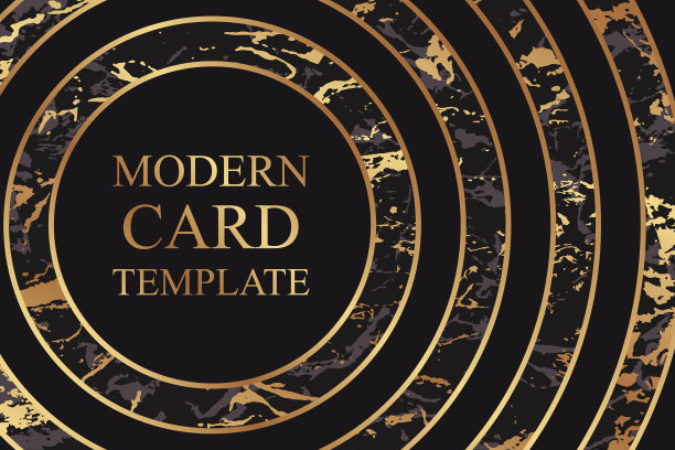 现代几何豪华名片模板的业务或介绍或问候。图片下载
