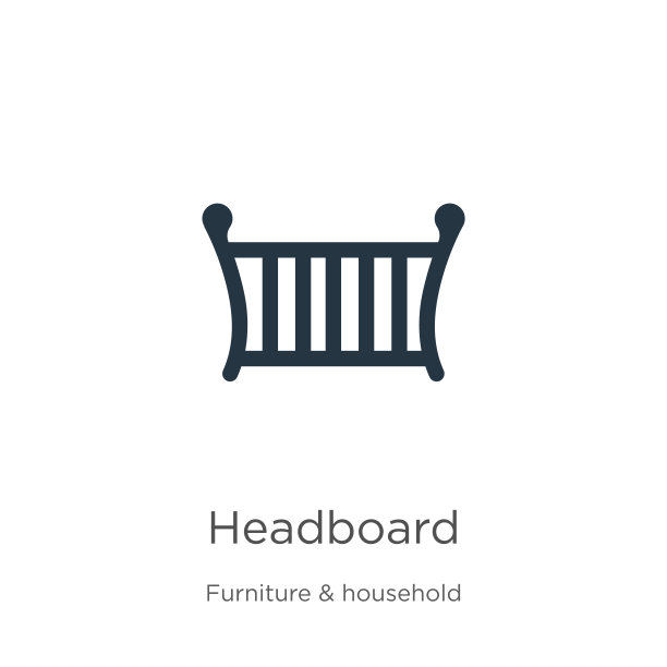床头板图标矢量。时尚的平板床头板图标从家具和家庭收集孤立的白色背景。矢量插图可以用于网页和移动平面设计，标志，eps10图片下载