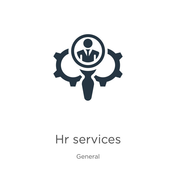 人力资源服务图标矢量图。通用系列中的HR服务图标，扁平风，适用于网页、移动图形设计、徽标，EPS10格式图片下载