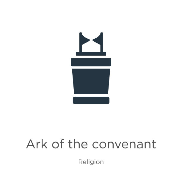 方舟的约定图标向量。时髦的平方舟从宗教集合的约定图标孤立在白色的背景。矢量插图可以用于网页和移动平面设计，标志，图片下载