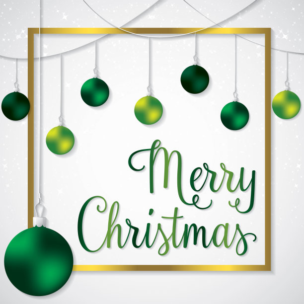 优雅的框架小圣诞卡在矢量格式。图片下载