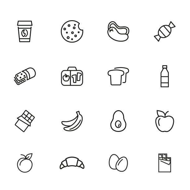 午餐盒线图标设置图片下载