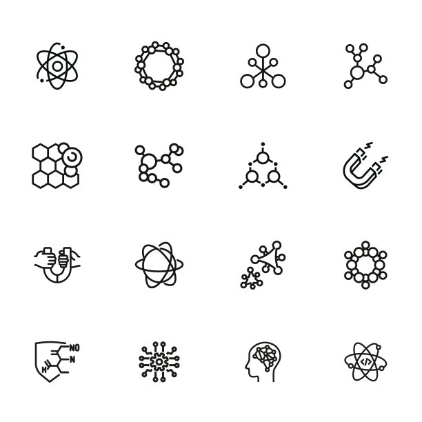 分子线图标集图片下载