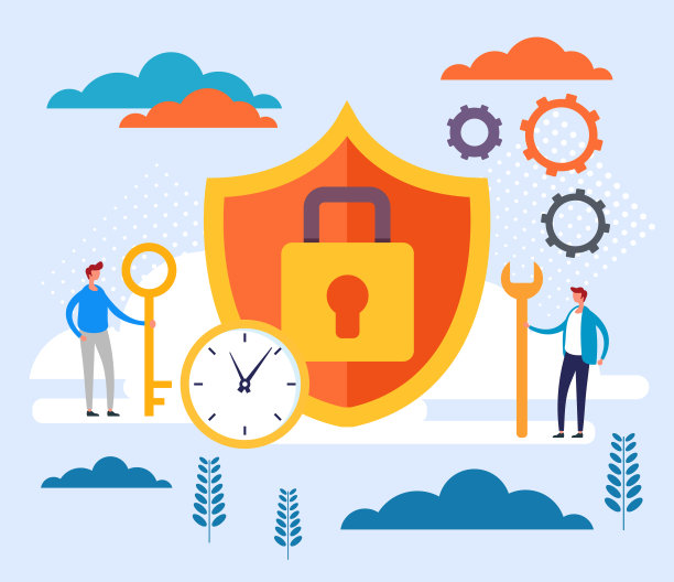 个人身份证资料保护概念。矢量平面卡通图形设计插图图片下载