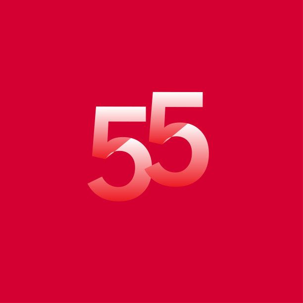 55周年庆典梯度矢量模板设计插图图片下载