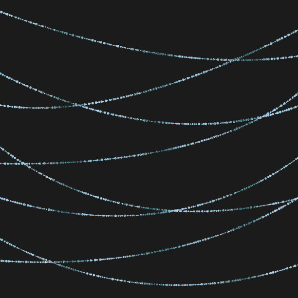 一套水箔串灯孤立在黑色，插图。图片下载
