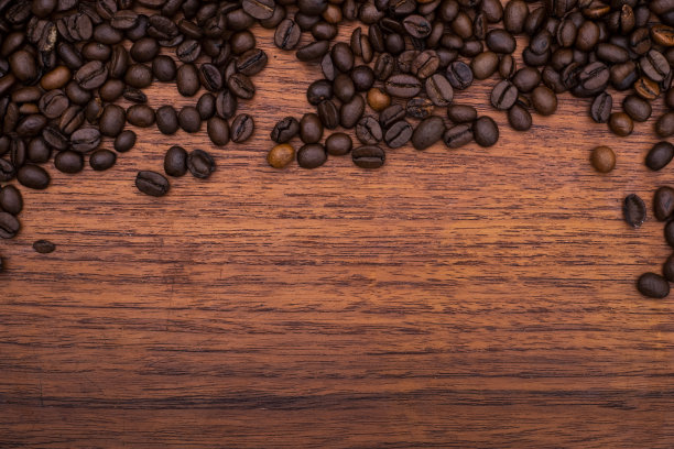 咖啡豆木质纹理背景图片下载