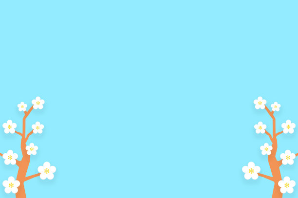 意象春天，梅花背景图片下载