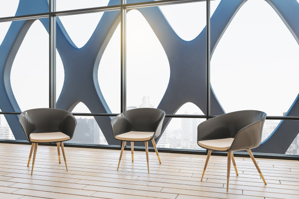 带有椅子的抽象室内设计图片下载
