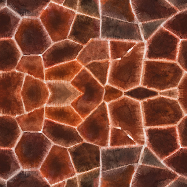 水彩动物野生无缝图案。手绘装饰背景。印刷纺织品，布料，墙纸，剪贴簿图片下载