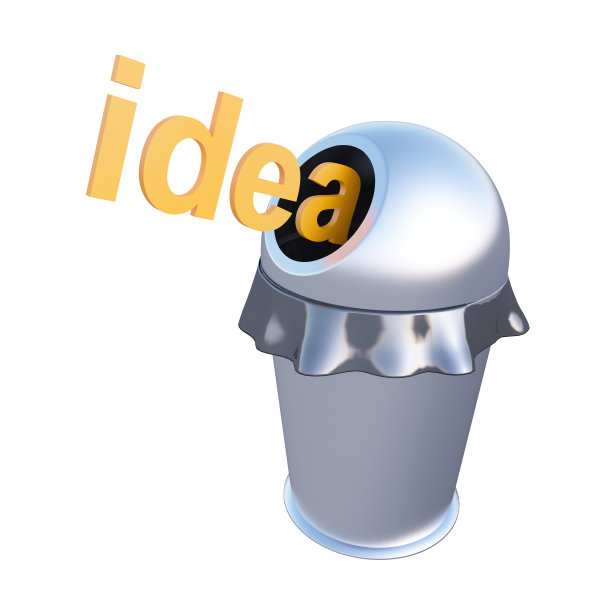 概念和想法被扔进了垃圾桶图片下载