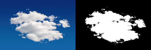 云在天空。一个半色调的剪贴蒙版，用于轻轻地雕刻出云图片下载