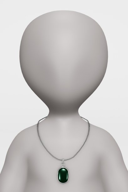 带项链的卡通人物的3D渲染图片下载