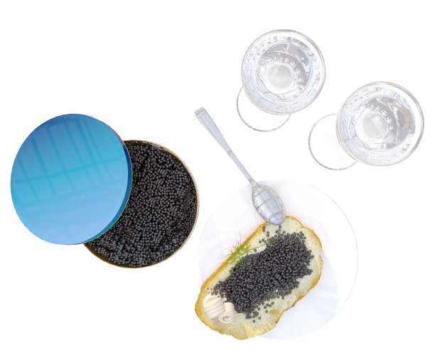 黑鱼子酱和伏特加。3 d渲染图片下载