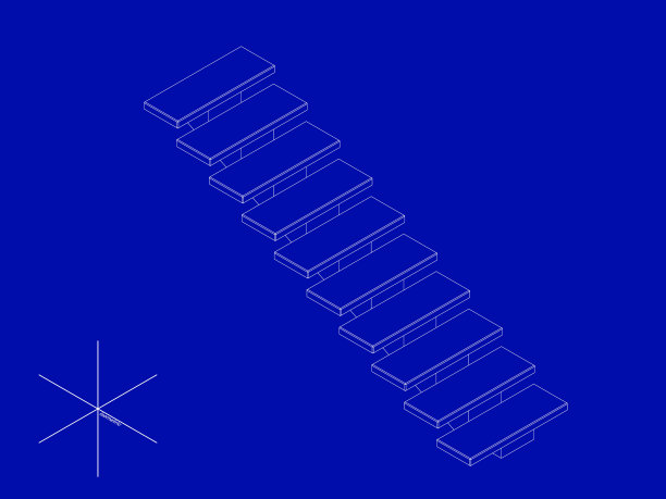 楼梯。3d矢量轮廓插图。图片下载
