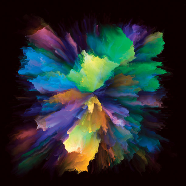彩色颜料飞溅爆炸的范例图片下载