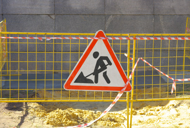 道路施工标志图片下载
