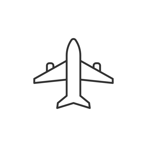 平面图标在平面风格。飞机矢量插图上的白色孤立背景。飞行客机的经营理念。图片下载