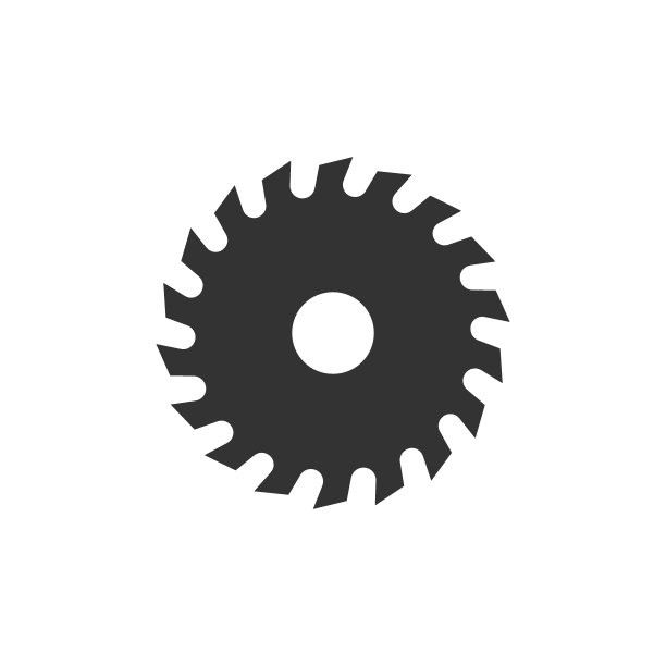 锯片图标在平坦的风格。圆形机器矢量图上的白色孤立背景。旋转圆盘的经营理念。图片下载