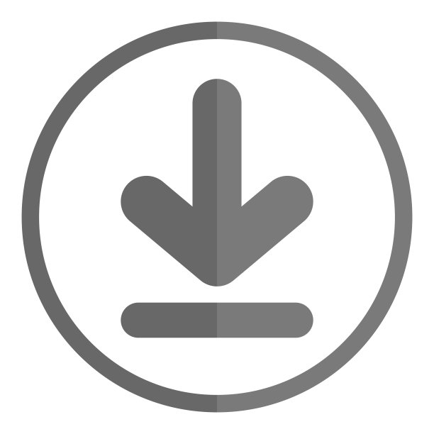灰色下载按钮，矢量图标图片下载