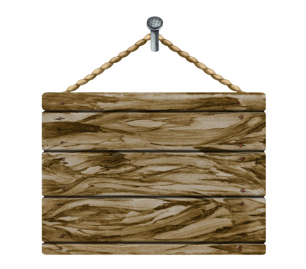 水彩木板。绳子,指甲图片下载