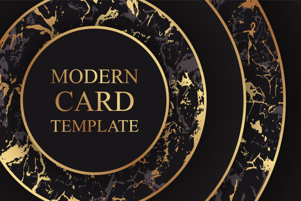 现代几何豪华名片模板的业务或介绍或问候。图片下载