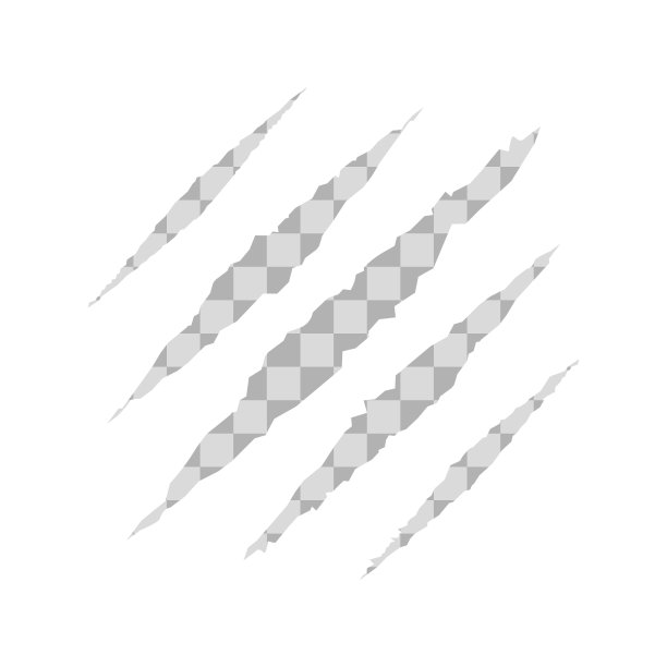 爪子抓伤插图。平面设计中的矢量图片下载