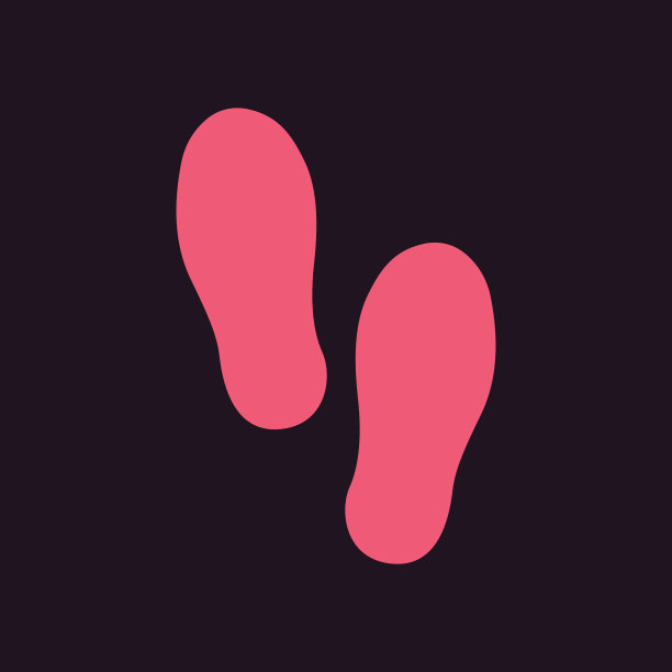 可爱的人类足迹。矢量足迹剪影设置在卡通风格。图片下载