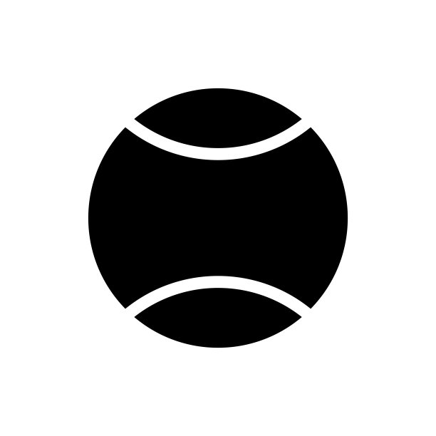 网球图标矢量设计模板上的白色背景图片下载