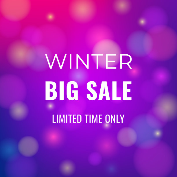 冬季销售横幅与文字。矢量插图。图片下载