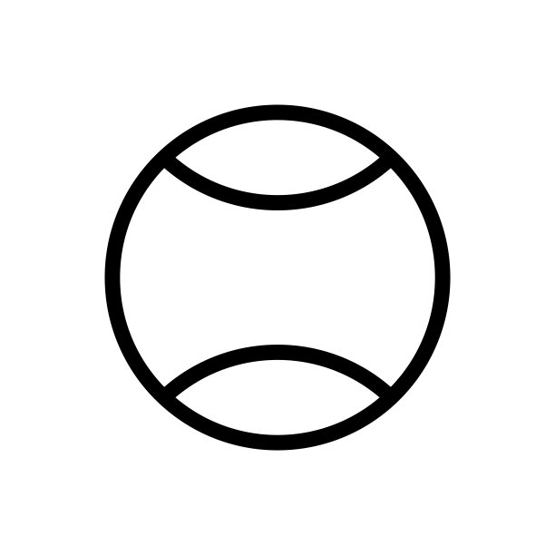 网球图标矢量设计模板上的白色背景图片下载