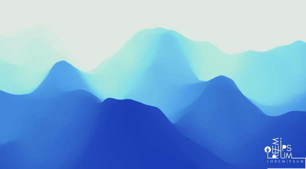 有山脉和阳光的景观。日出。多山的地形。抽象的背景。矢量插图。图片下载