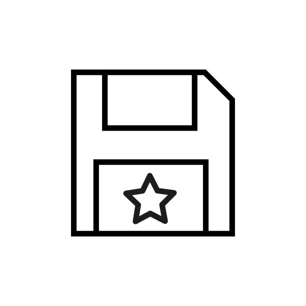 软盘线条图标图片下载