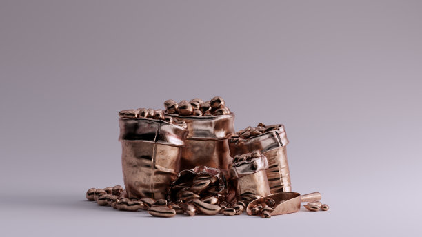 青铜美食家坚果储存在麻袋图片下载