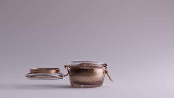 青铜梅森罐与青铜果酱水果蜜饯图片下载