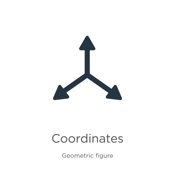 图标矢量坐标。时尚的平面坐标图标从几何图形集合孤立的白色背景。矢量插图可以用于网页和移动平面设计，标志，eps10图片下载