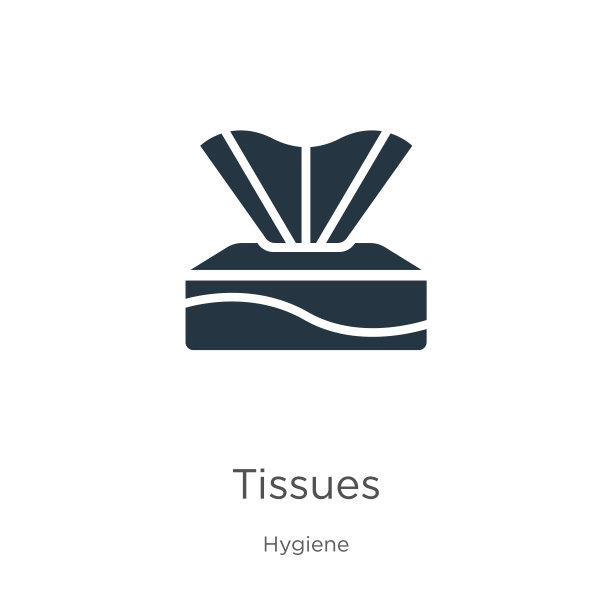 组织图标矢量。时尚的扁平纸巾图标从卫生收集孤立的白色背景。矢量插图可以用于网页和移动平面设计，标志，eps10图片下载