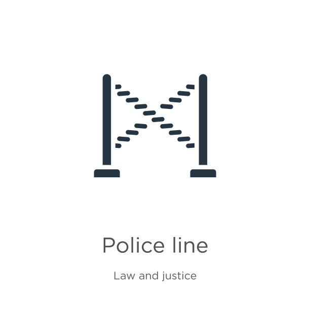 警戒线图标矢量图图片下载
