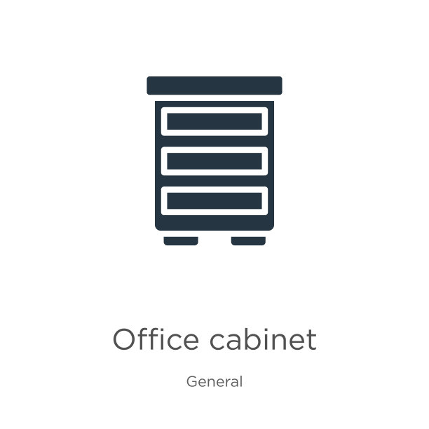 办公柜图标向量。时尚的平面办公柜图标从一般收集孤立在白色背景。矢量插图可以用于网页和移动平面设计，标志，eps10图片下载