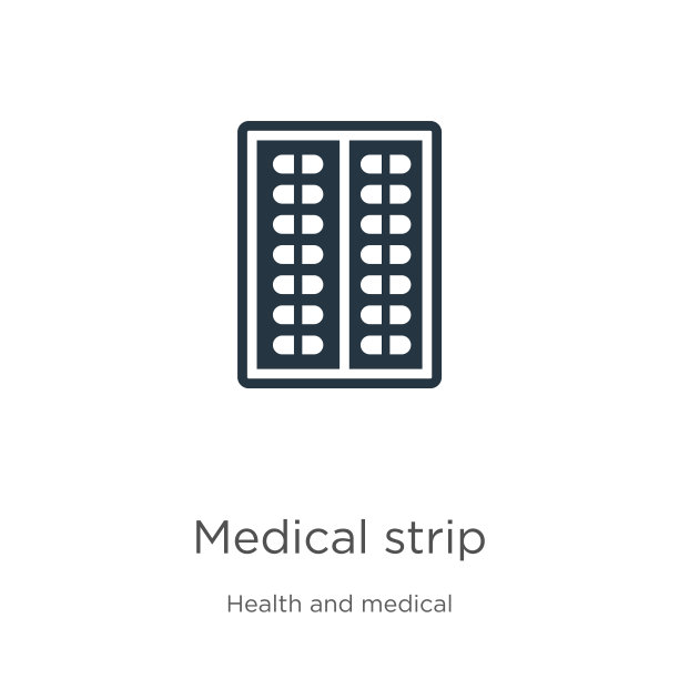 医用胶布图标矢量图。健康医疗系列中的时尚扁平医用胶布图标，隔离在白色背景上。矢量图可用于网页和移动图形设计，徽标图片下载