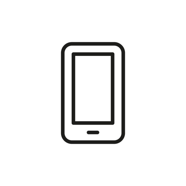 简单的智能手机产品线图标。图片下载