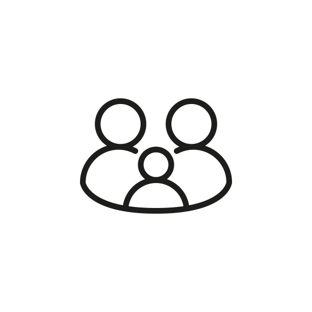 简单的家庭线图标。图片下载