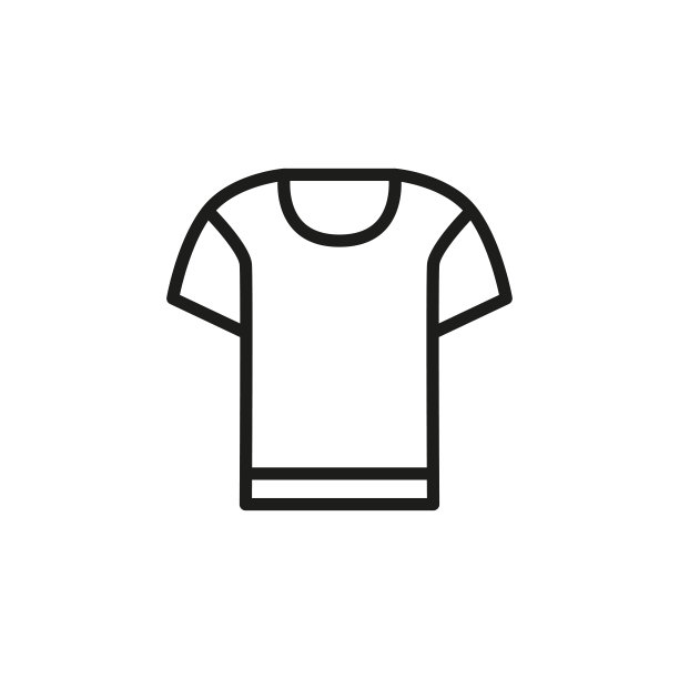 简易T恤线条图标图片下载