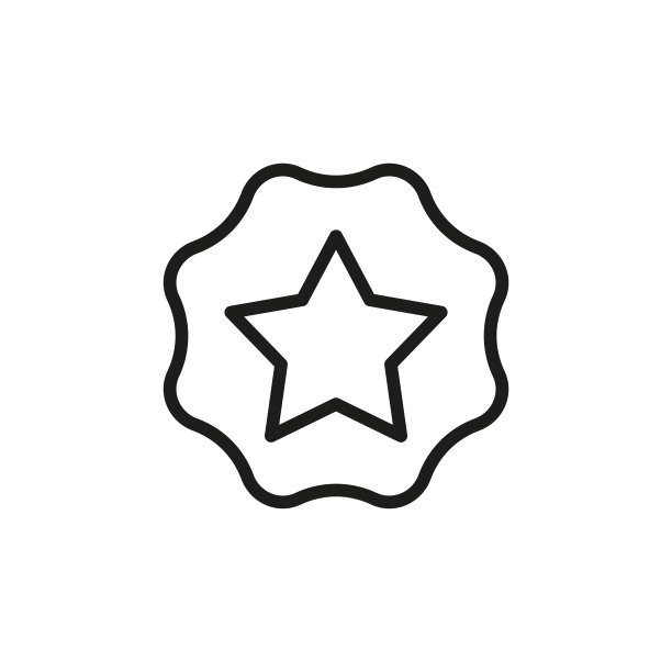 简单的星形线图标。图片下载