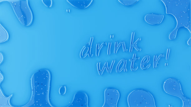 三维演示。水分子的抽象概念图片下载