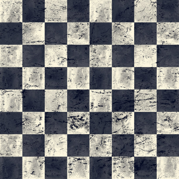 黑色蓝色，海军蓝和米色的格子复古格纹无缝纹理。水彩手绘模式图片下载