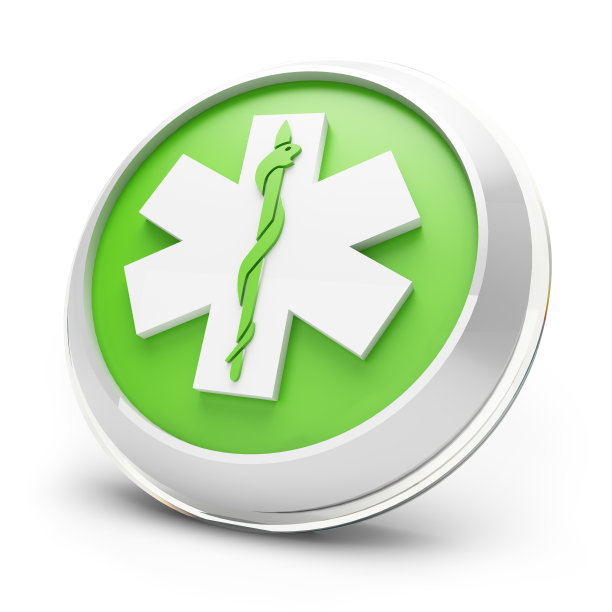 绿色医学符号，十字和蛇图片下载