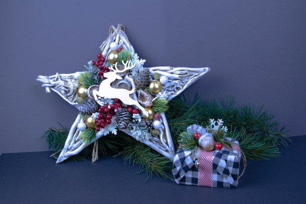 星星带着鹿和礼物图片下载