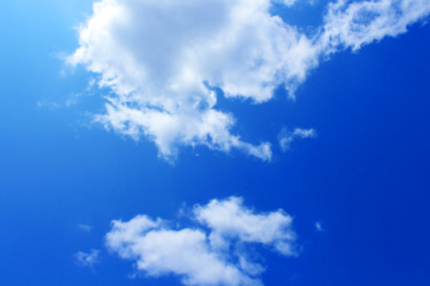 蓝天白云和太阳。图片下载