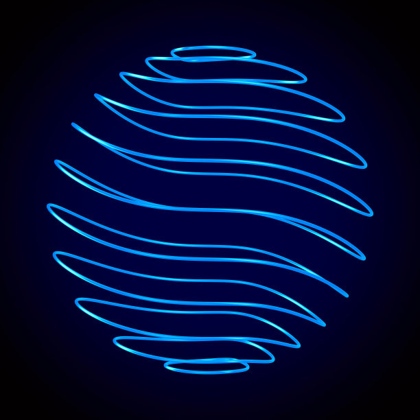 蓝色背景上的抽象球体。孤立的3 d演示图片下载